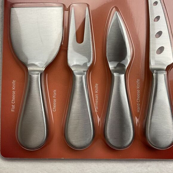 Crofton Cheese Knife Set~4 Pieces Stainless Steel New In Package/Sealed 96994 - Picture 2 of 7